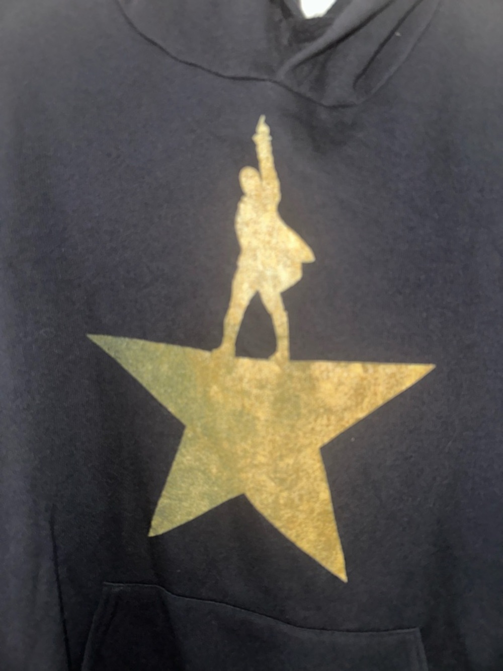 Hamilton Black Hoodie with Gold Star Performer Graphic S theater - Picture 2 of 8